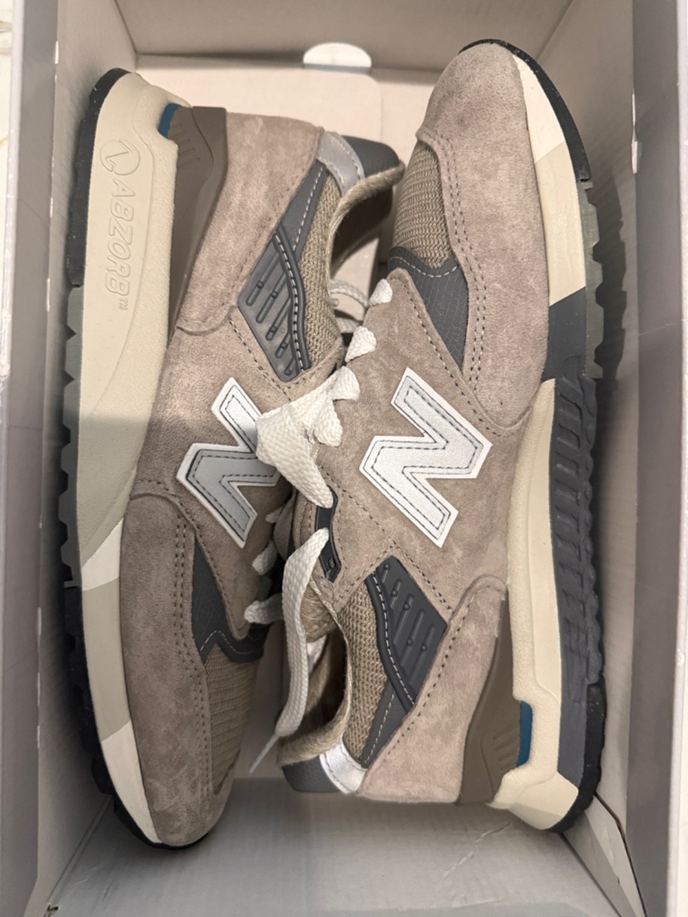 New Balance Light Gray Shoe Box with Label
